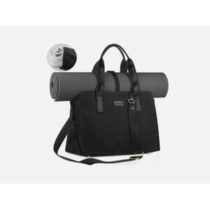 CHICECO Tote Oxford 17" Nylon Travel Black Duffel Bag Tennis Laptop Carry On